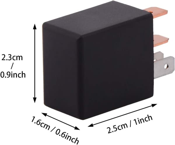 5PCS Relä 12V 40A 5 Pin, SPDT Multifunktionell Högpresterande 5 Pin 12VDC
