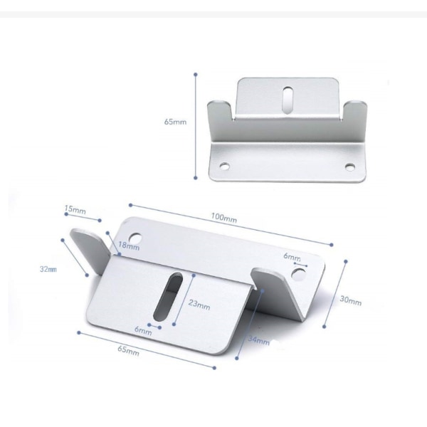 2-pack solpanelmontering Z-formade klämsystem, husvagn, båt, bil, lastbil, hem, takmontering utanför elnätet (totalt 8 fästen)