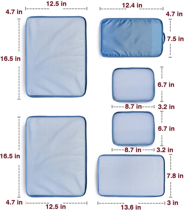 6 sæt - Pakkerejsearrangør (blå) Blue