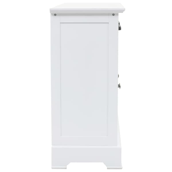 vidaXL Skänk med 3 dörrar MDF och furu 105x35x77,5 cm white Vit