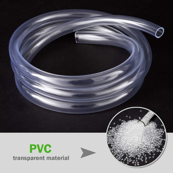 Transparent mjuk PVC-slang 5 meter, 4 × 6 mm flexibel tryckslang 5 M