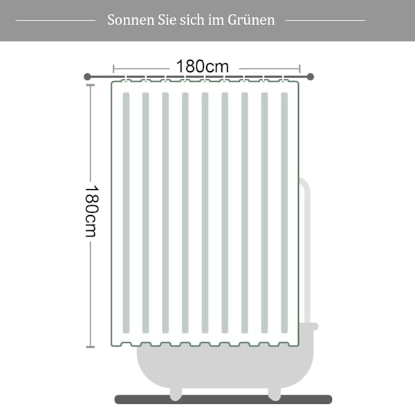 Bruseforhæng 180x180 anti-skimmel bruseforhæng grønne blade planter vandafvisende badeforhæng lavet af polyester vaskbart badeværelse forhæng 180cm*180cm