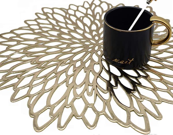 4-pack Placemats, Ihåliga Runda Placemats, Runda Placemats Plast