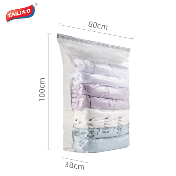 Kuber vakuumpåsar för kläder, Jumbo 2-pack (80x100x38cm), extra stora vakuumpåsar för kläder för täcken, filtar, sängkläder, täcken