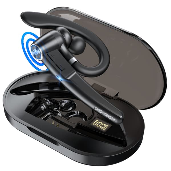 Bluetooth-headset - håndfri trådløst headset, enkelt ørehovedtelefoner vandtæt, in-ear Bluetooth-øretelefon