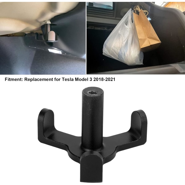 Tesla Model 3 Bagasjeromskrok - Krok for handlepose