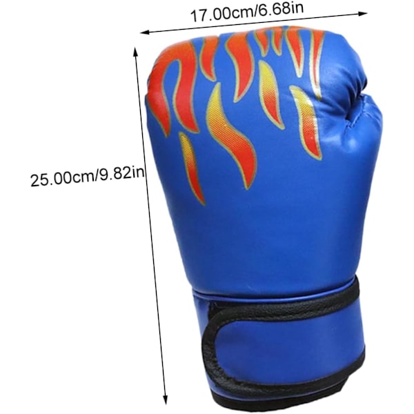 1 par Kickboxing barneboksinghansker for 3-8 år Fighting Bag Hansker Menn Blå Flamme