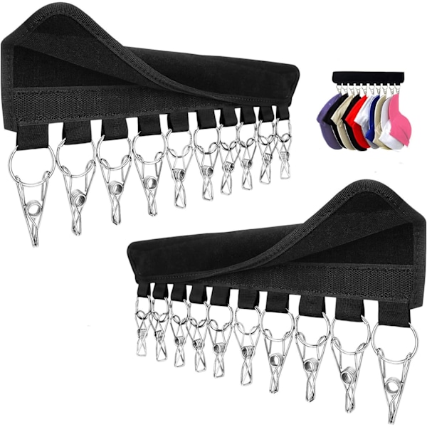 Hängare Hat Organizer, Kepshållare, Multifunktionell Hängare (2-pack)