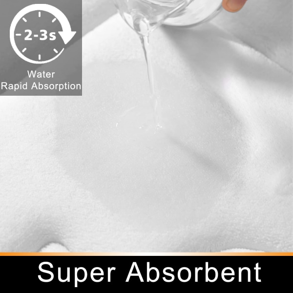 Minneskum Badmatte, Badmatter, Sklisikre Gulvtepper, Superabsorberende Badmatte, Hurtigtørkende, Maskinvaskbar Baderomsmatte white 40*60cm
