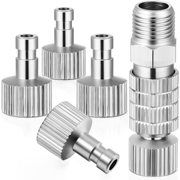 Pieces Airbrush Adapter Kit, Universal 1/8\" Hane-Hona Kopplingar Adapter, Metall Koppling för Airbrush Airbrush Metall Slanganslutning