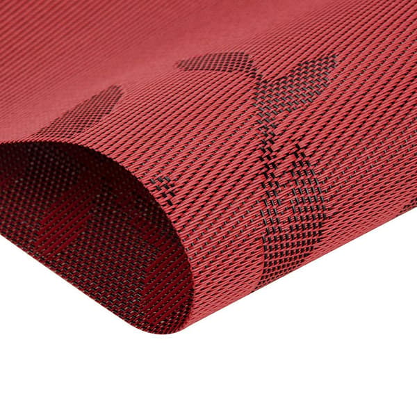 Plasser, sett med 7 vaskbare, smussavvisende plassmatter red