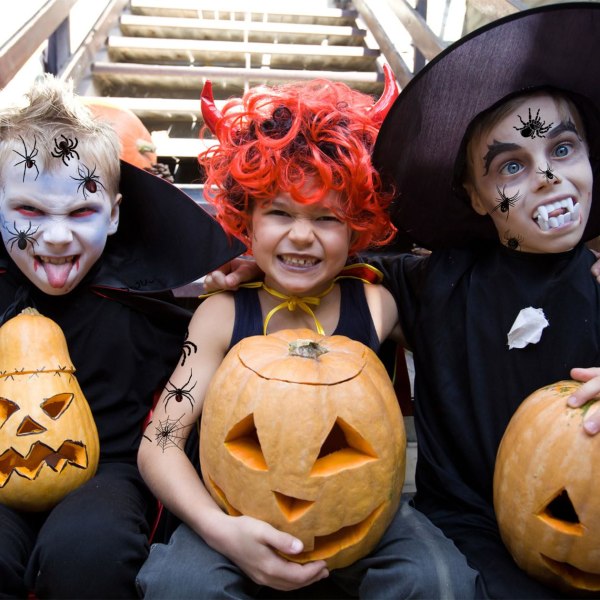 10 ark Halloween Accessoarer Spindeltatuering,Halloweentatueringar för vuxna Barn Kvinnor Häxsmink Tillfällig tatuering,Halloween Make Up Spooky Horror