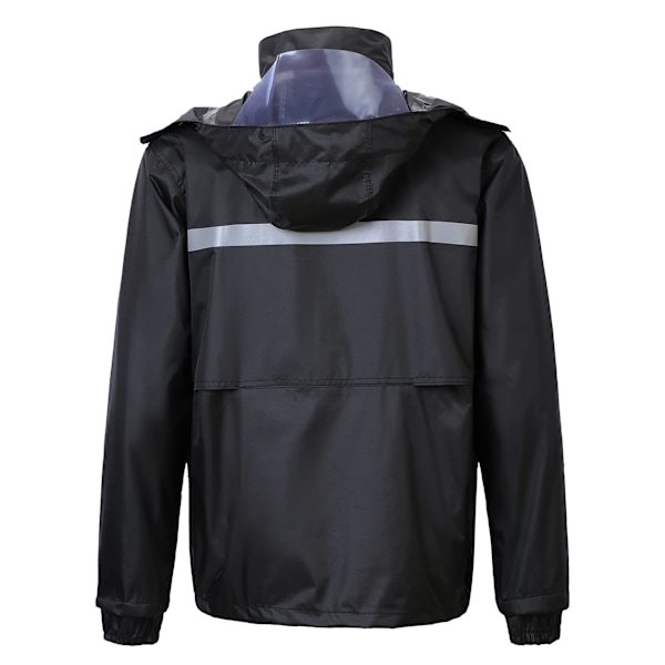 Frakke Regnjakke, Vandtæt Hætte Regnjakkesæt, Udendørs Herre Vandtæt Jakke og Bukser Sæt (XL) XL