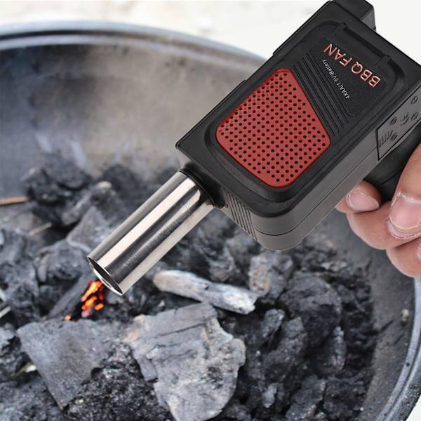 Luftblæser, bærbar elektrisk grillblæser til udendørs camping, picnic, grill, grilltilberedning
