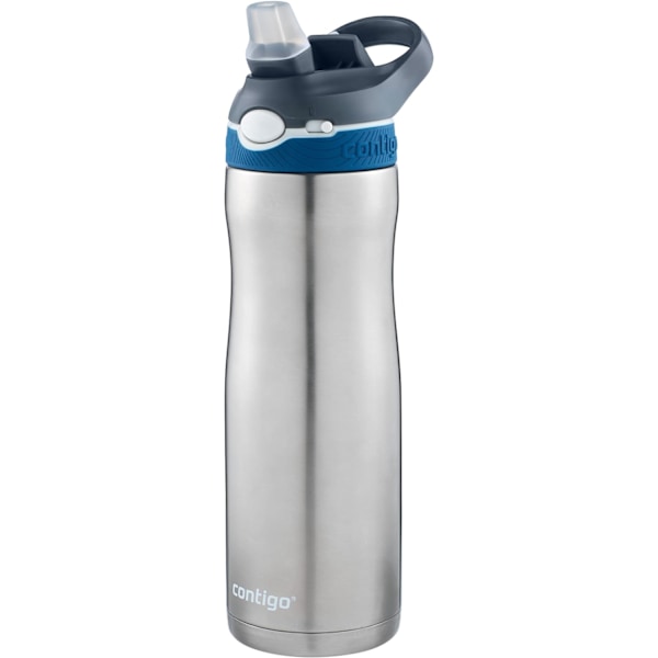 Vandflaske med Flip Straw, Termokande i Rustfrit Stål, Vakuumkolbe, Lækagesikker Fitnessflaske, 590 ml