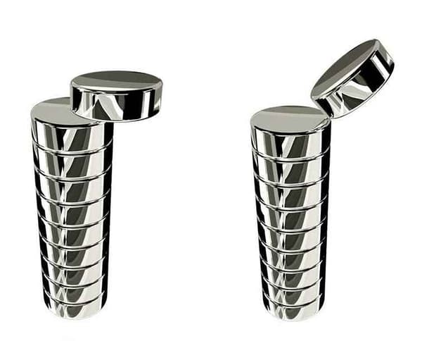 Vahvat magneetit - ilmoitustauluun / jääkaappiin, 20 kpl, hopea 20 Silver