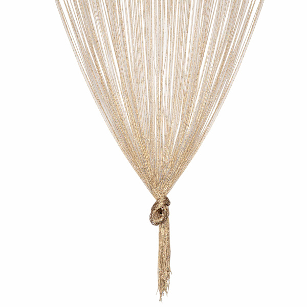 Dew Drop Gold String Gardinpanel - 100x 200 cm - Vattenfallseffekt - Glittertråd Partition Divider - Heminredningstillbehör Champagne