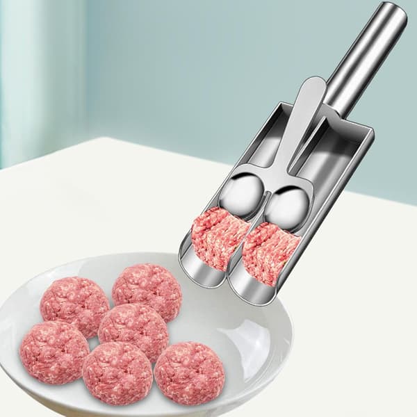 Kødboller af rustfrit stål, kødboller dispenser, multifunktionel fremstilling til, dobbelt rør