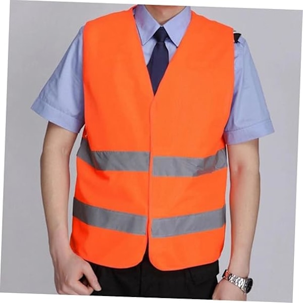 22×27 tum Hög Synlighet Säkerhetsväst Bulk Reflekterande Mesh Säkerhetsväst för Män Kvinnor Arbeta Cykling Löpare Neon, Orange