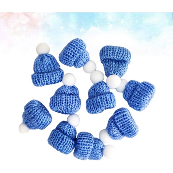 10 stk. Mini Julehat Blue