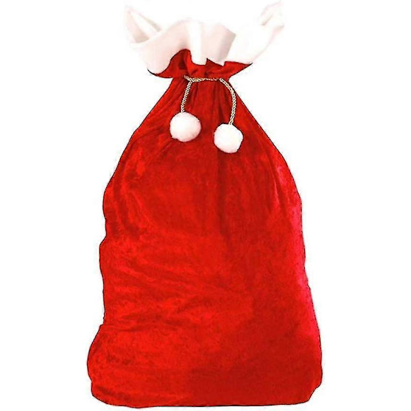 Jul Tomtesäck, Extra Stor Överdimensionerad Presentpåse för Julklappar, Festlig Julklappsförpackning