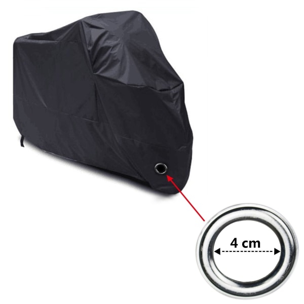 Protective cover for motorcycle waterproof, resistant to cold and bad weather 190T Black Protects from dust