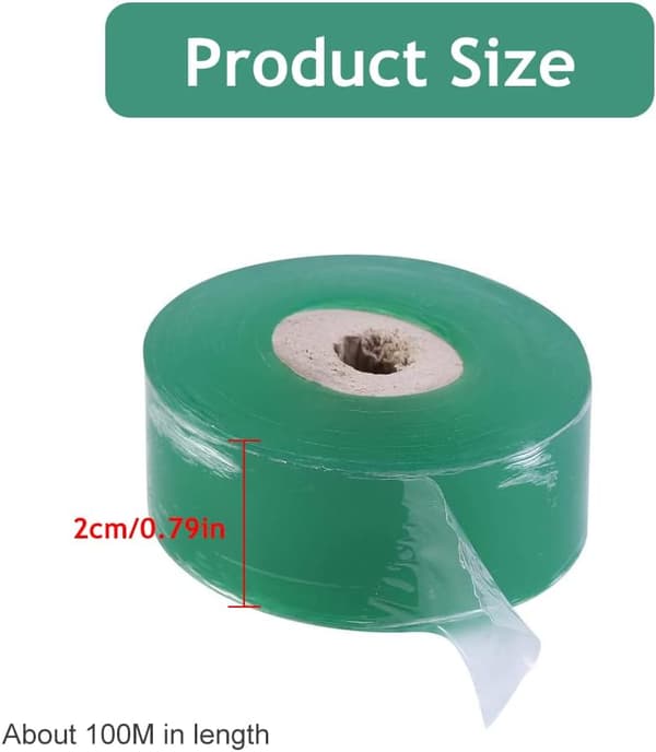 Läpinäkyvä oksastusteippi, oksastusteippi, taimiteippi, oksastusteippi, sopii kasveille, hedelmäpuille 2 kpl, 2 cm