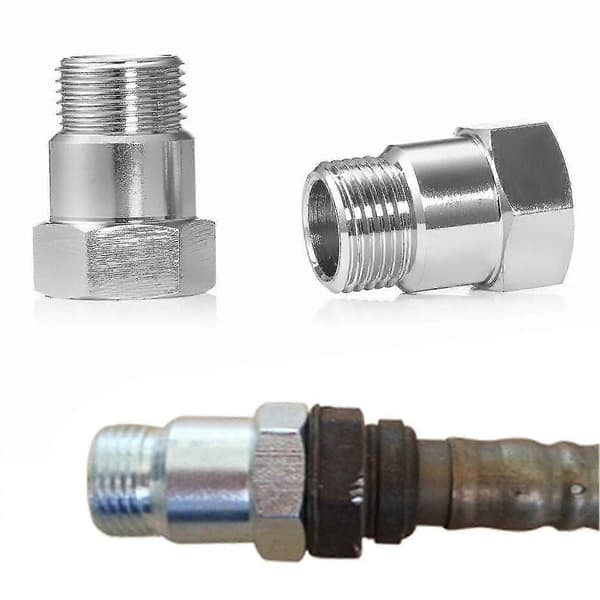 2 stk. O2 Sensor Spacer Gjenget Universal M18 X 1.5 Bilmotor Lys Oksygensensor Forlenger Adapter