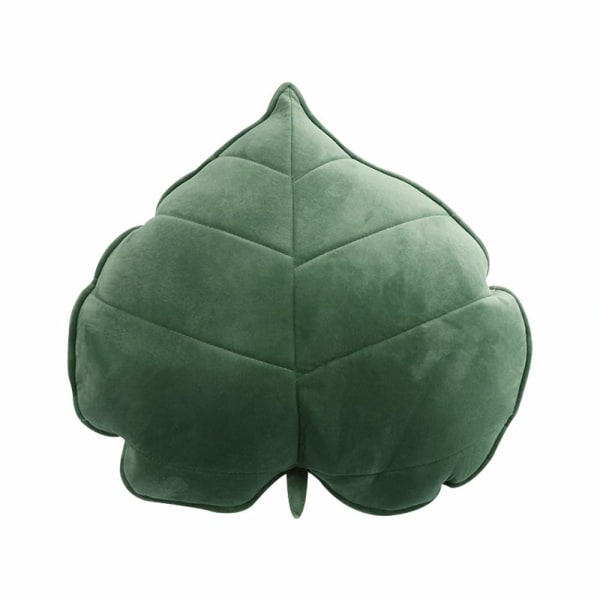 Blad Plysjpute Plante Dekorativ pute Myke leker 3D Plysj Bursdagsgaver Dekorativ pute (grønn, 13 cm)