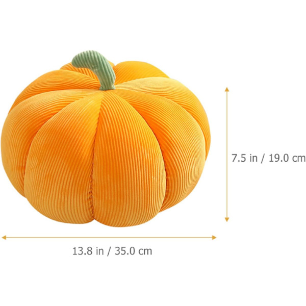 Myk plysj gresskarleke, plysj plysj dekorasjon orange 35cm