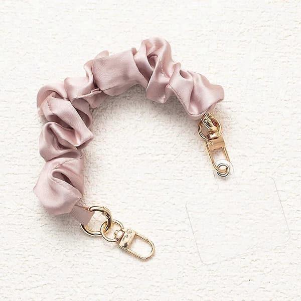 Telefonhandledsrem, Scrunchie Telefonrem med Fästflik