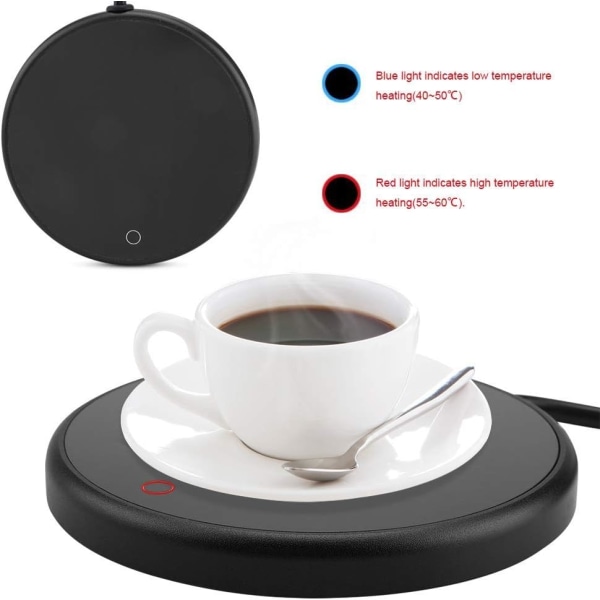 Cup Warmer, Electric Aluminum Coffee Warmer, Warming Plate, Office/Home Beverage Warmer, Heating for Tea, Water(Black)