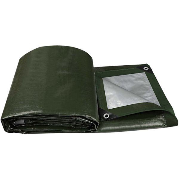 Vanntett presenning, hagepresenning med aluminiumsøyer, vevd presenning beskyttelsespresenning båtpresenning (2m*2.5m) Green 2m*2.5m