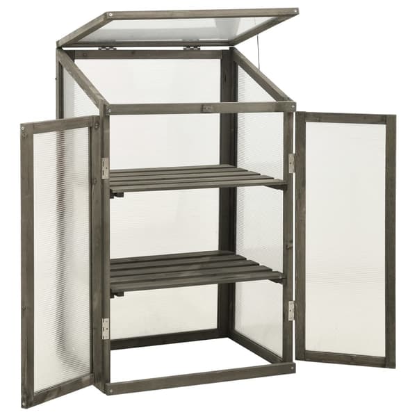 vidaXL Drivhus 60x45x100 cm gran