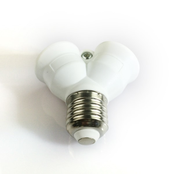 E27 2 i 1 sokkelkonverter 2 adapter baseadapter til LED-pærer og glødepærer og CFL-pærer [Energiklasse A+]