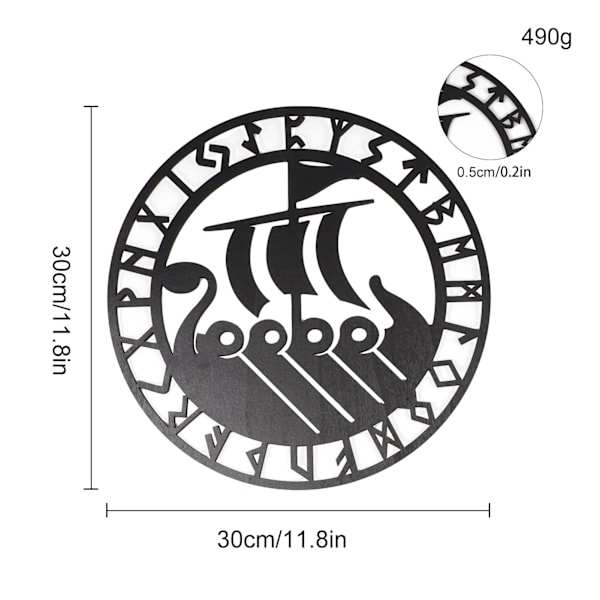 Viking nordisk mytologi runor träornament medeltida dekorativa väggskulpturer väggprydnad kompass livets träd väggdekoration B
