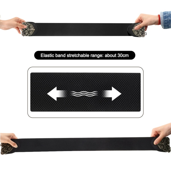 Dam elastisk midjebälte vintage bred stretch midjebälte elastisk dam retro klänning bälte stretchigt midjeband
