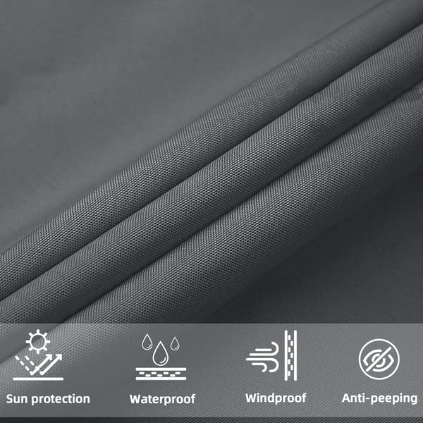 Rektangulär skuggskydd 2x3m Vattentät skugga UV-skydd Grey 2x3m