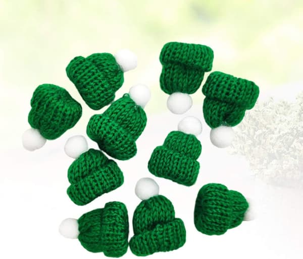 10 kpl Mini-joulupukkihattu Green