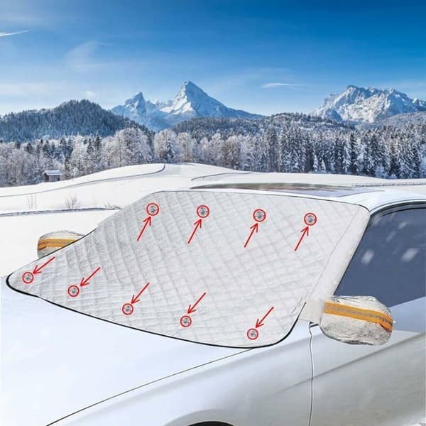 Bil Vindruteskydd, Vinter Vindruteskydd, 9 Vikbara Skydd, Universal (113-145cm)
