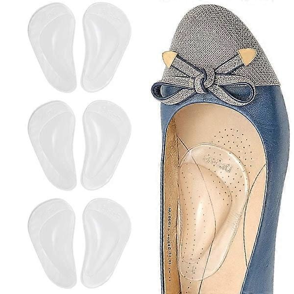 Fotthvelstøtte for Plantar Fasciitt - Tykke Innleggssåler, 5 Par, Transparente