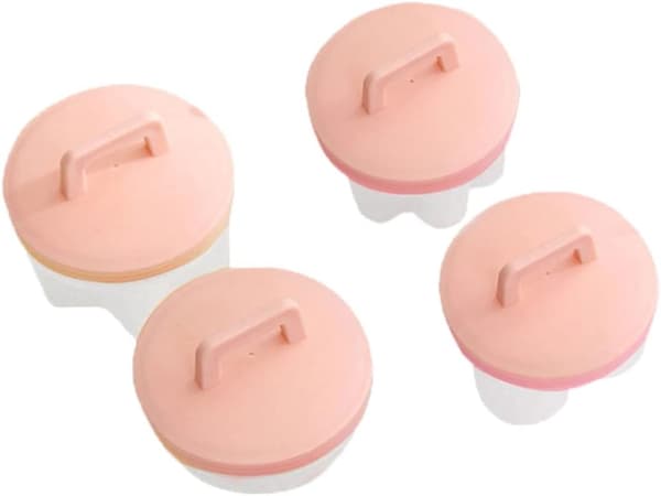 Egg Poaching Cups Egg Steamed Bakeware Pudding Mold Cooking Tools for Kitchen 4PCS egg boiler Pink