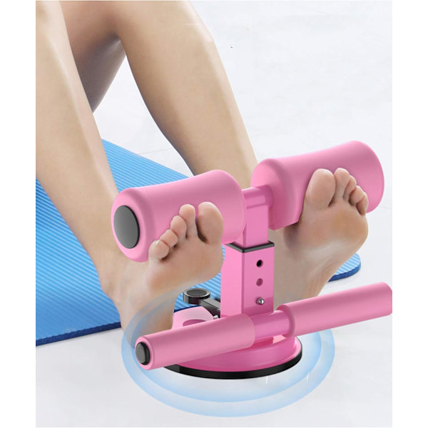 Självsugande situp-bar, justerbar sit-ups-assistent, bärbar midje- och magövningsverktyg för muskelträning och kroppssträckning, lila