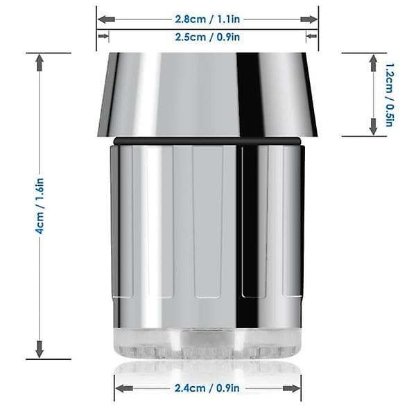 LED-dyses for vannkran med temperatursensor