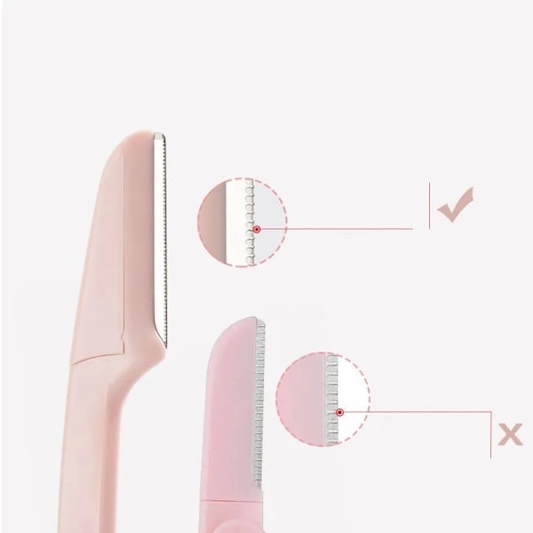 3PCS Foldbar Dame Ansigtsbarber Øjenbryns trimmer Blad Anti-Scratch Razor Makeup Værktøjer Øjenbryns trimmer Ansigtsbarber til Kvinder (Farve: Blå)