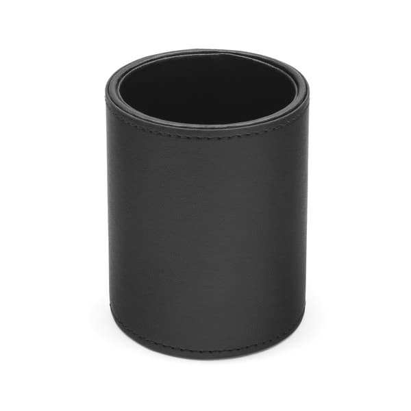 Penneholder i kunstlær - Svart Black