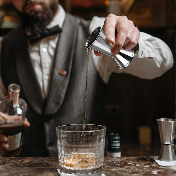 Ruostumattomasta teräksestä valmistettu cocktail-setti, 5-osainen, 350 ml:n shakeri, cocktail-shakeri, cocktail-baarityökalusetti