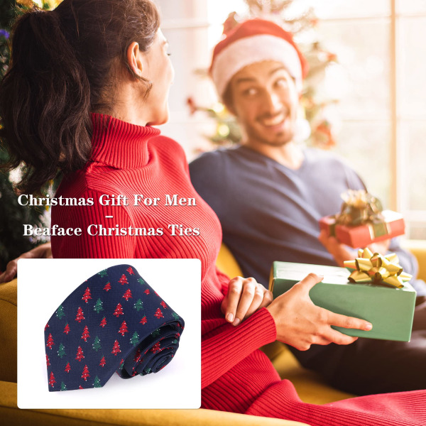 Mænds slips juleslips, silke hals slips til mænd julefest ferie slips 1