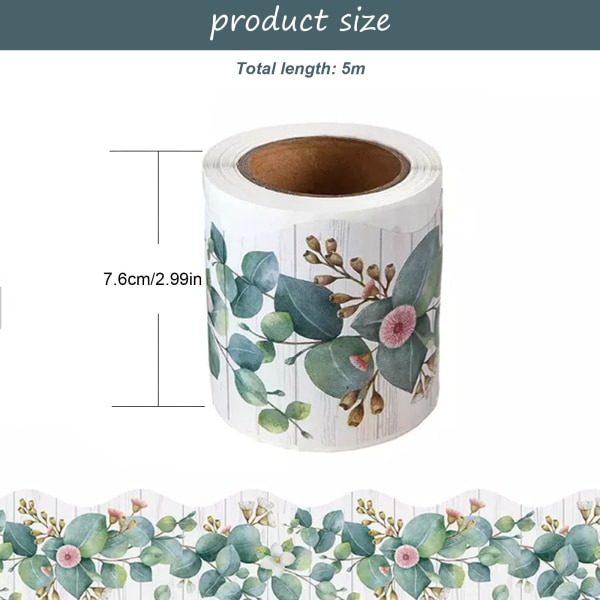Bulletin Border Trim, Eucalyptus Border Bulletin Board Klassrum Bulletin Border Klassrum Bulletin Border Dekorativa Väggdekaler (Typ B)