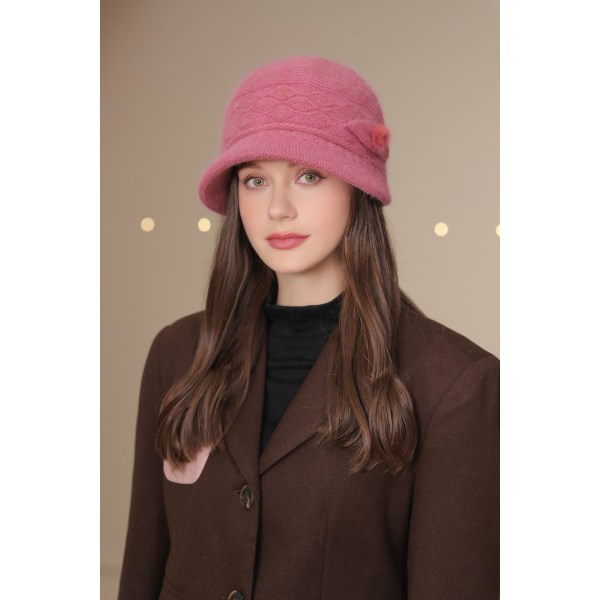 Warm Hats Knitted Hat Women's Autumn and Winter Warm Bib Two-Piece Hat Winter Women Show A Small Face Winter Hat